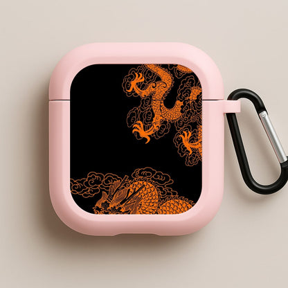 Orange Dragon Pink AirPods Case