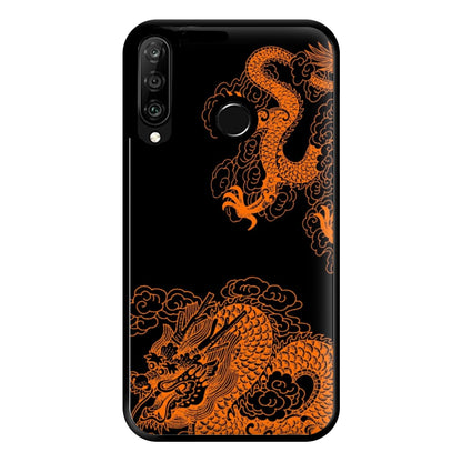 Orange Dragon Phone Case for Huawei P30 Lite