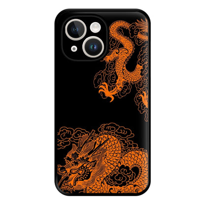 Orange Dragon Phone Case for iPhone 14 Plus