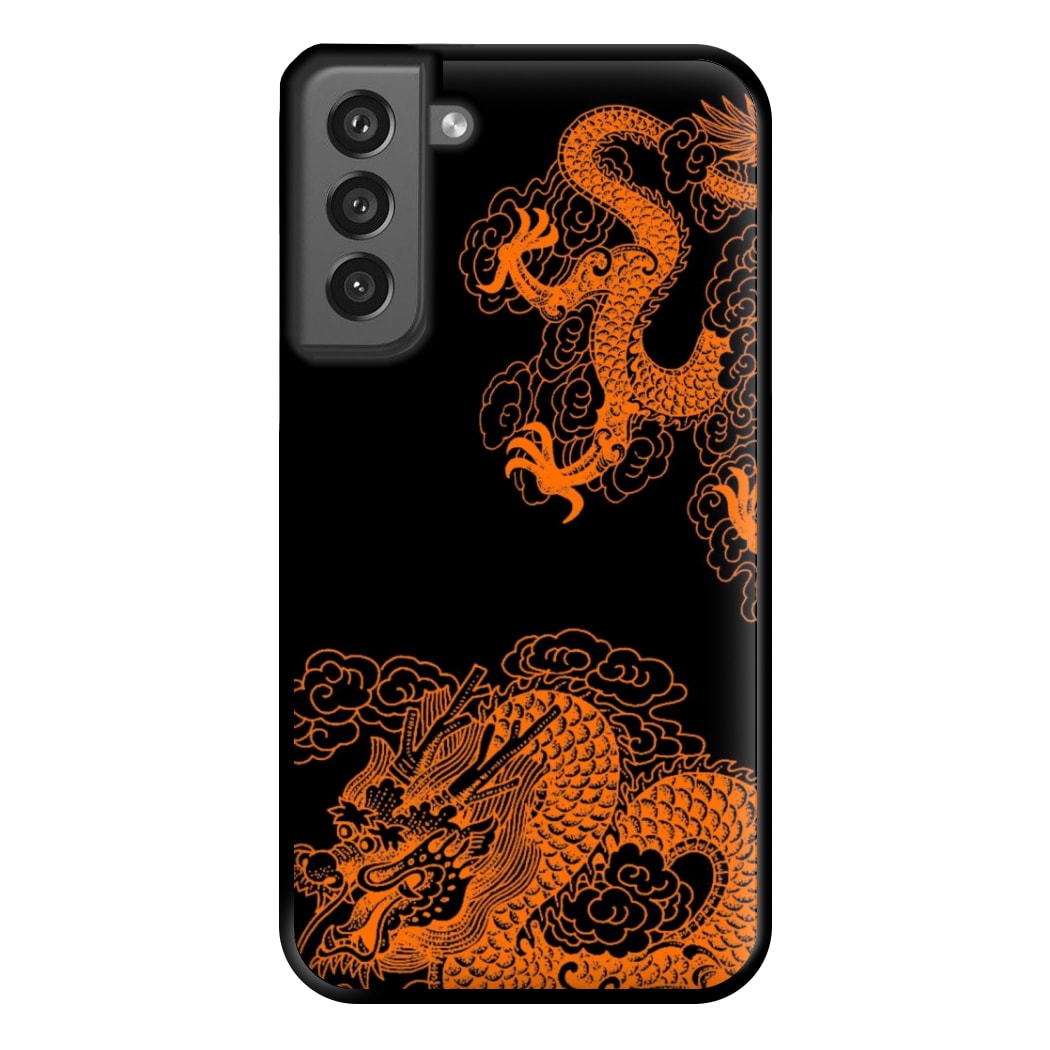 Orange Dragon Phone Case for Galaxy S21FE