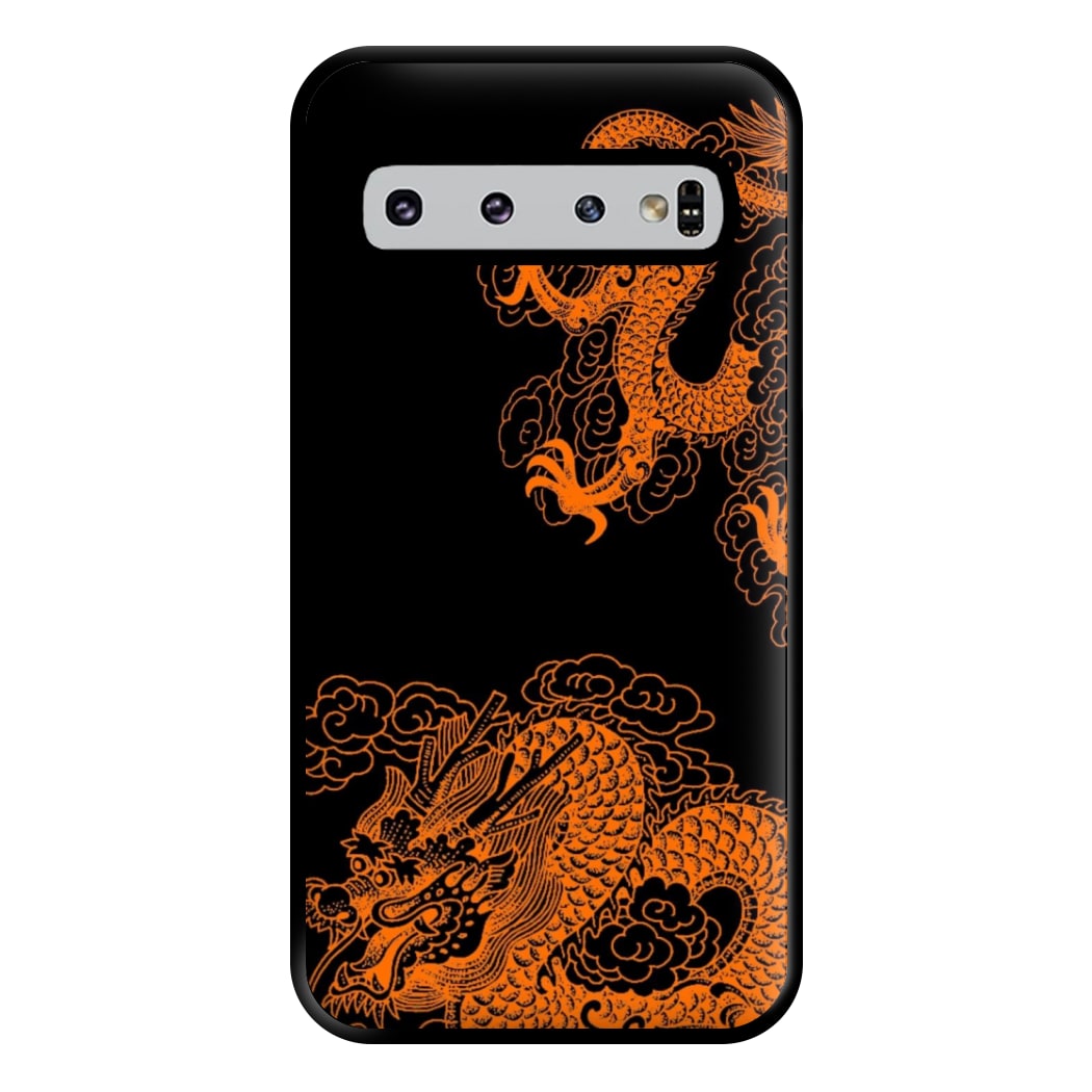 Orange Dragon Phone Case for Galaxy S10 Plus