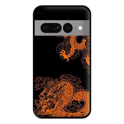 Orange Dragon Phone Case for Google Pixel 7 Pro