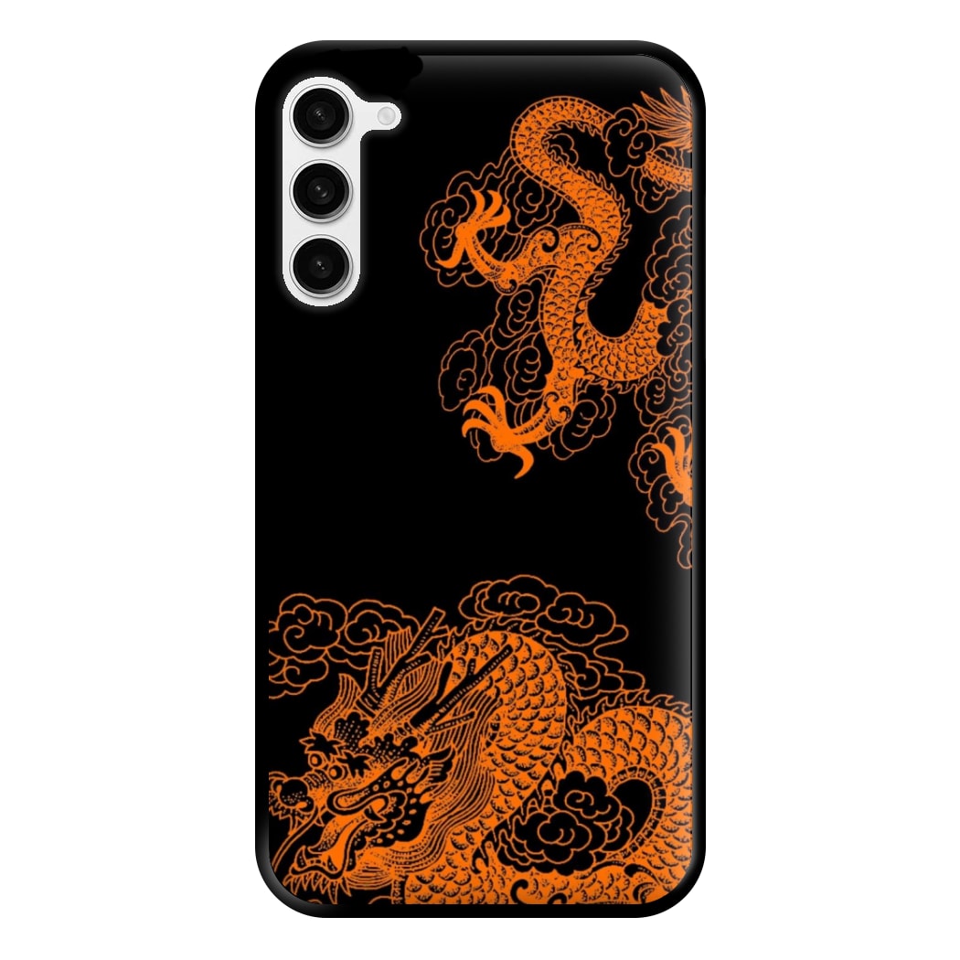 Orange Dragon Phone Case for Galaxy S23 Plus