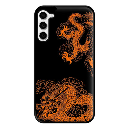 Orange Dragon Phone Case for Galaxy S23 Plus