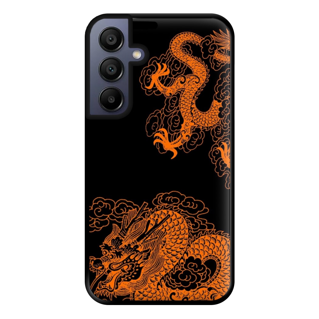 Orange Dragon Phone Case for Galaxy A15