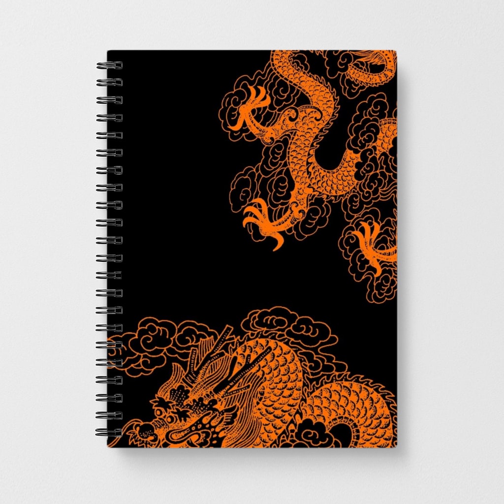 Orange Dragon Notebook