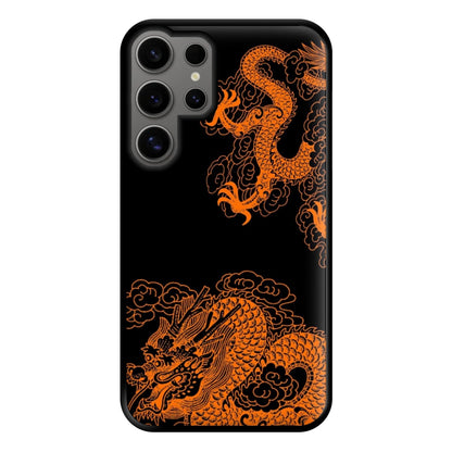 Orange Dragon Phone Case for Galaxy S24 Ultra