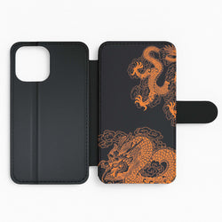 Orange Dragon Flip Phone Case