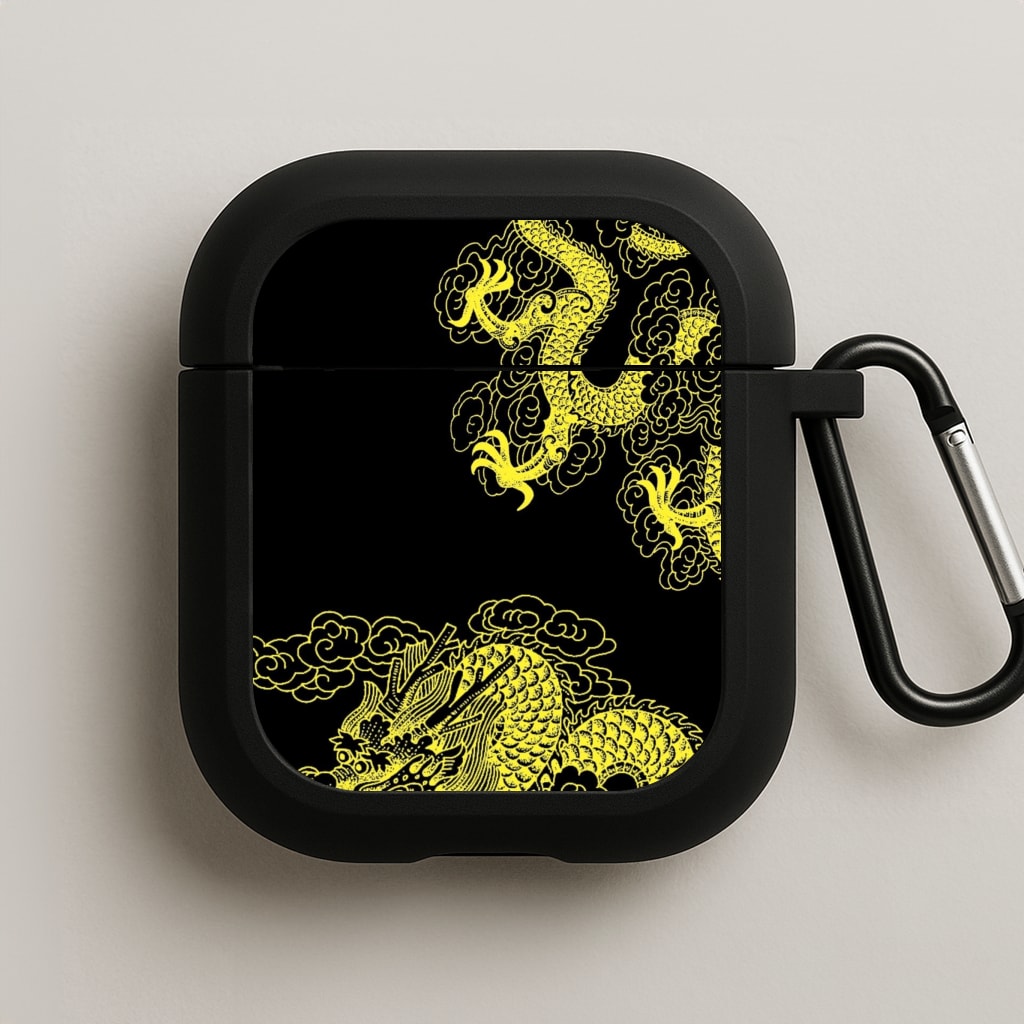 Yellow Dragon AirPods Case