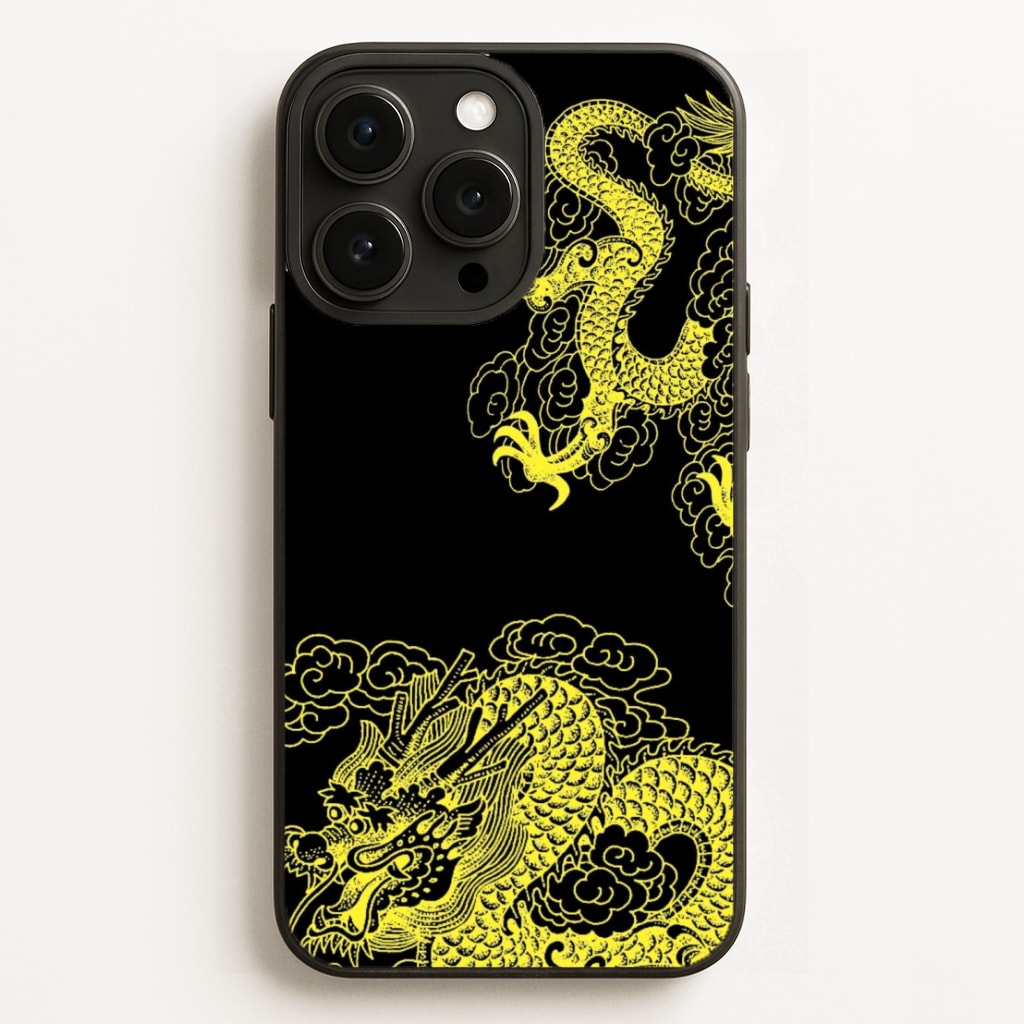 Yellow Dragon  - Dragon Phone Case for iPhone 16 Pro Max