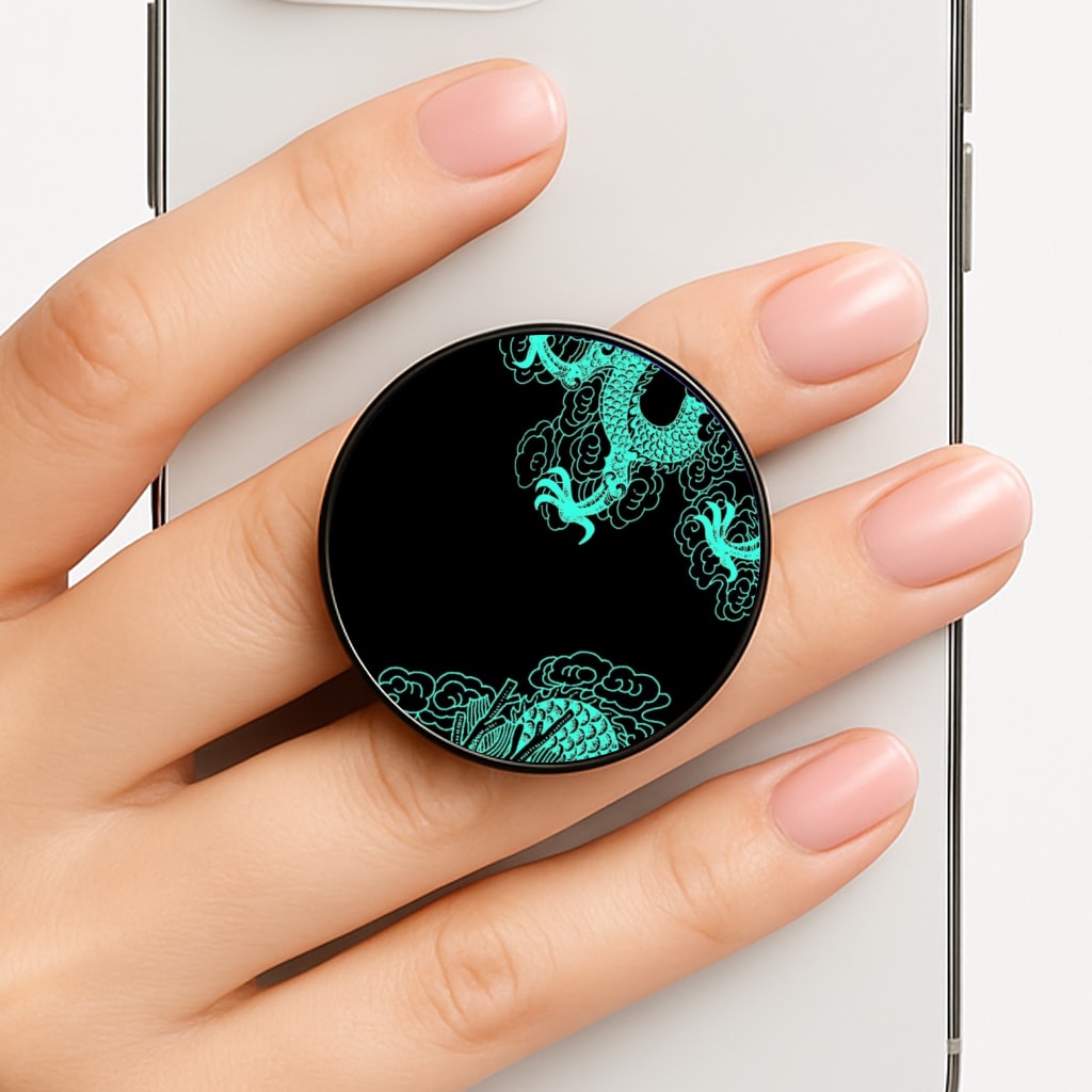 Green Dragon Phone Grip