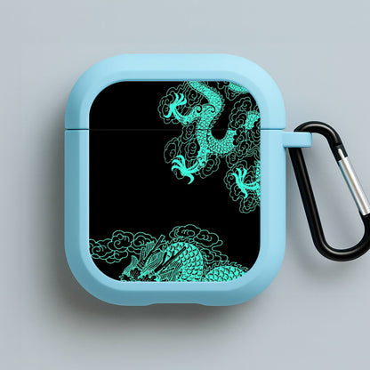 Green Dragon Blue AirPods Case