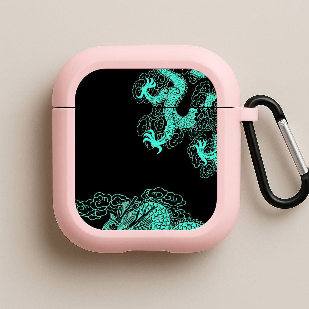 Green Dragon Pink AirPods Case