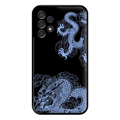 Dark Blue Dragon Phone Case for Galaxy A53