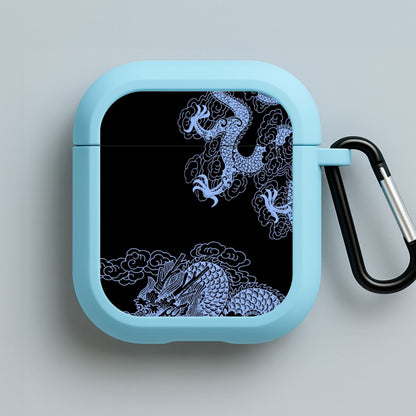 Dark Blue Dragon Blue AirPods Case