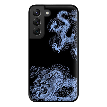 Dark Blue Dragon Phone Case for Galaxy S22 Plus