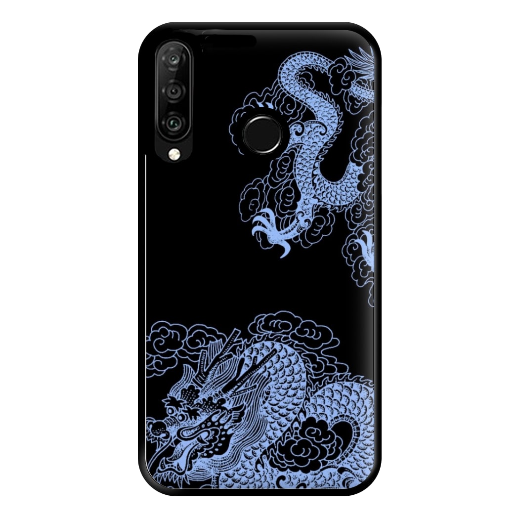 Dark Blue Dragon Phone Case for Huawei P30 Lite