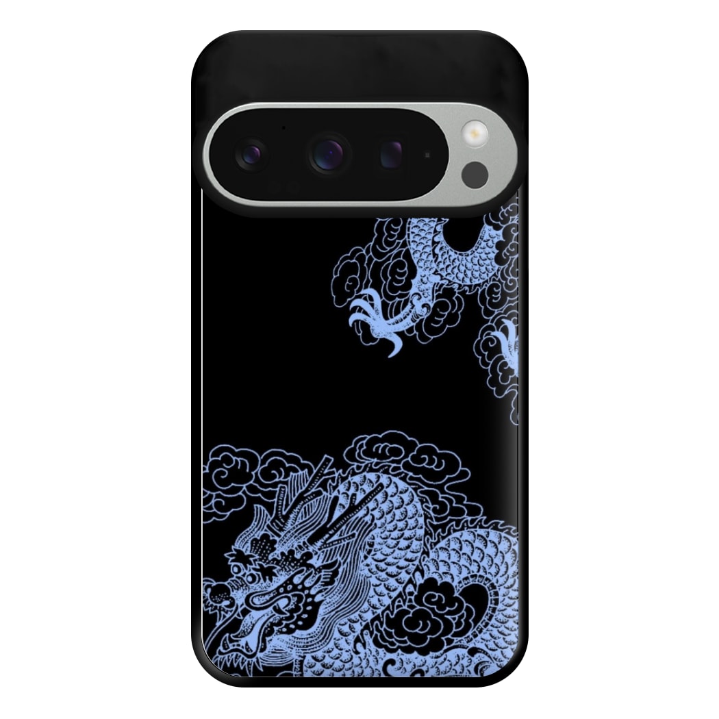 Dark Blue Dragon Phone Case for Google Pixel 9 Pro XL