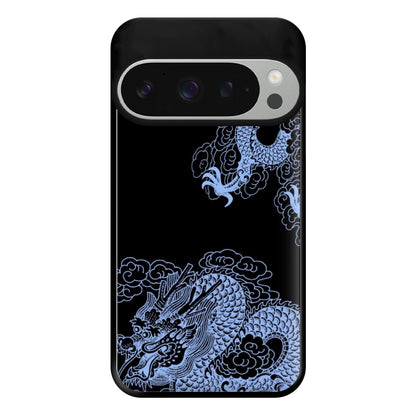 Dark Blue Dragon Phone Case for Google Pixel 9 Pro XL