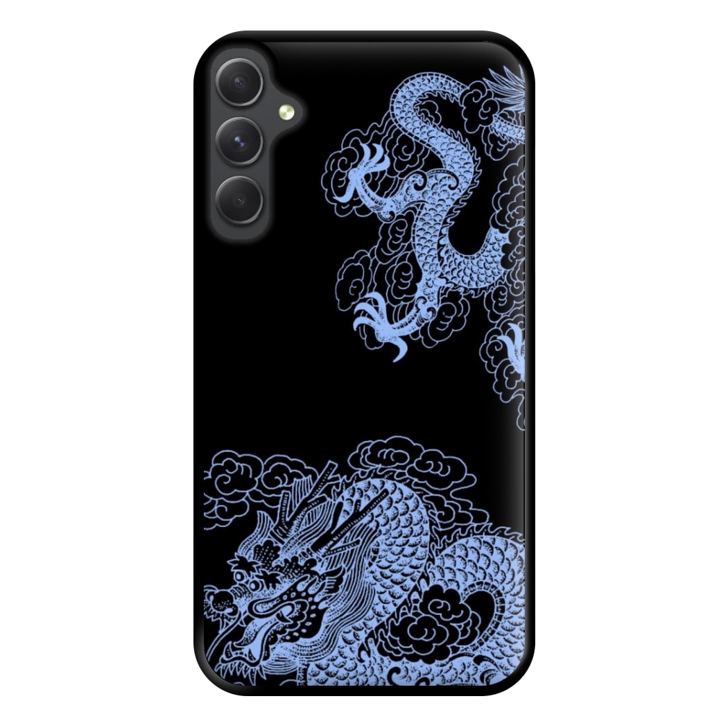 Dark Blue Dragon Phone Case for Galaxy A54