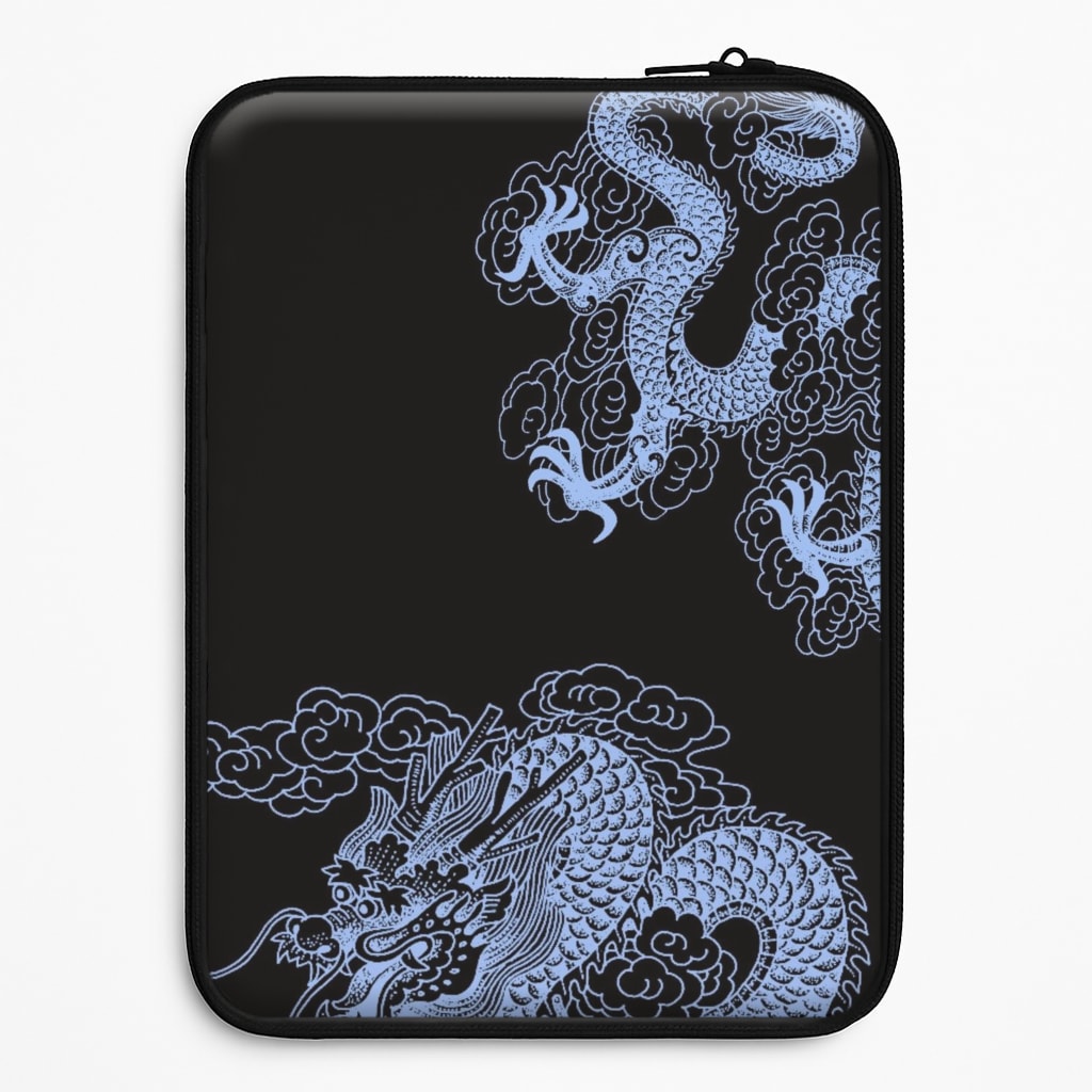 Dark Blue Dragon Laptop Sleeve