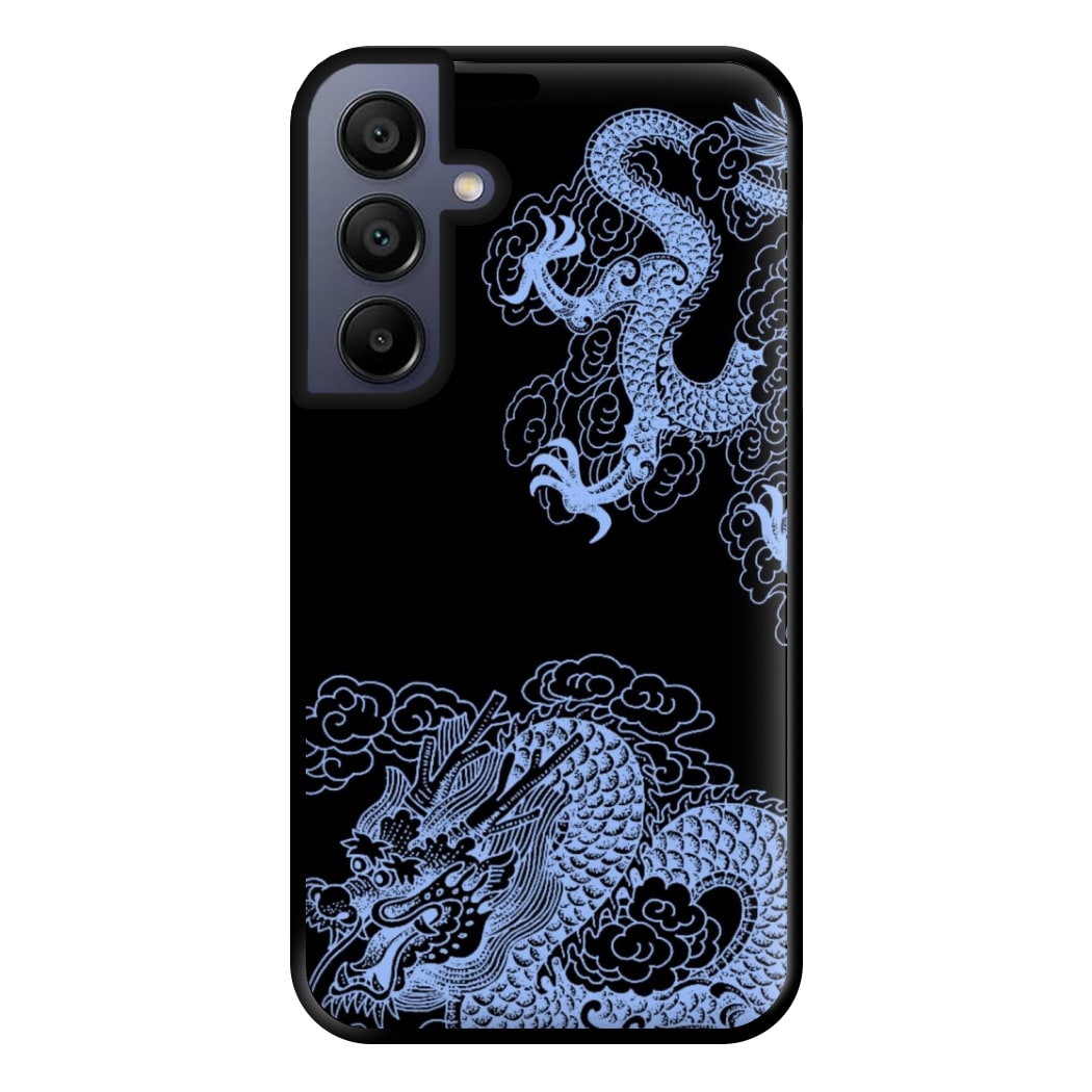 Dark Blue Dragon Phone Case for Galaxy A15