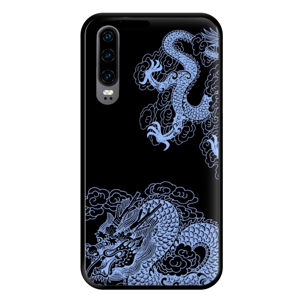 Dark Blue Dragon Phone Case for Huawei P30