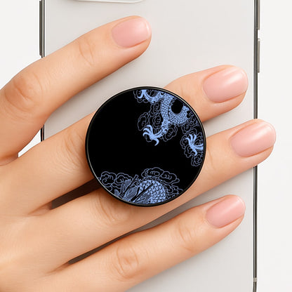 Dark Blue Dragon Phone Grip