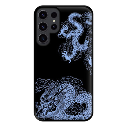 Dark Blue Dragon Phone Case for Galaxy S23 Ultra