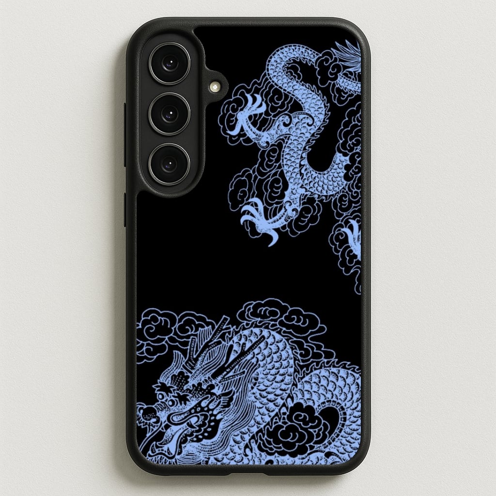 Dark Blue Dragon Phone Case for Galaxy S25FE