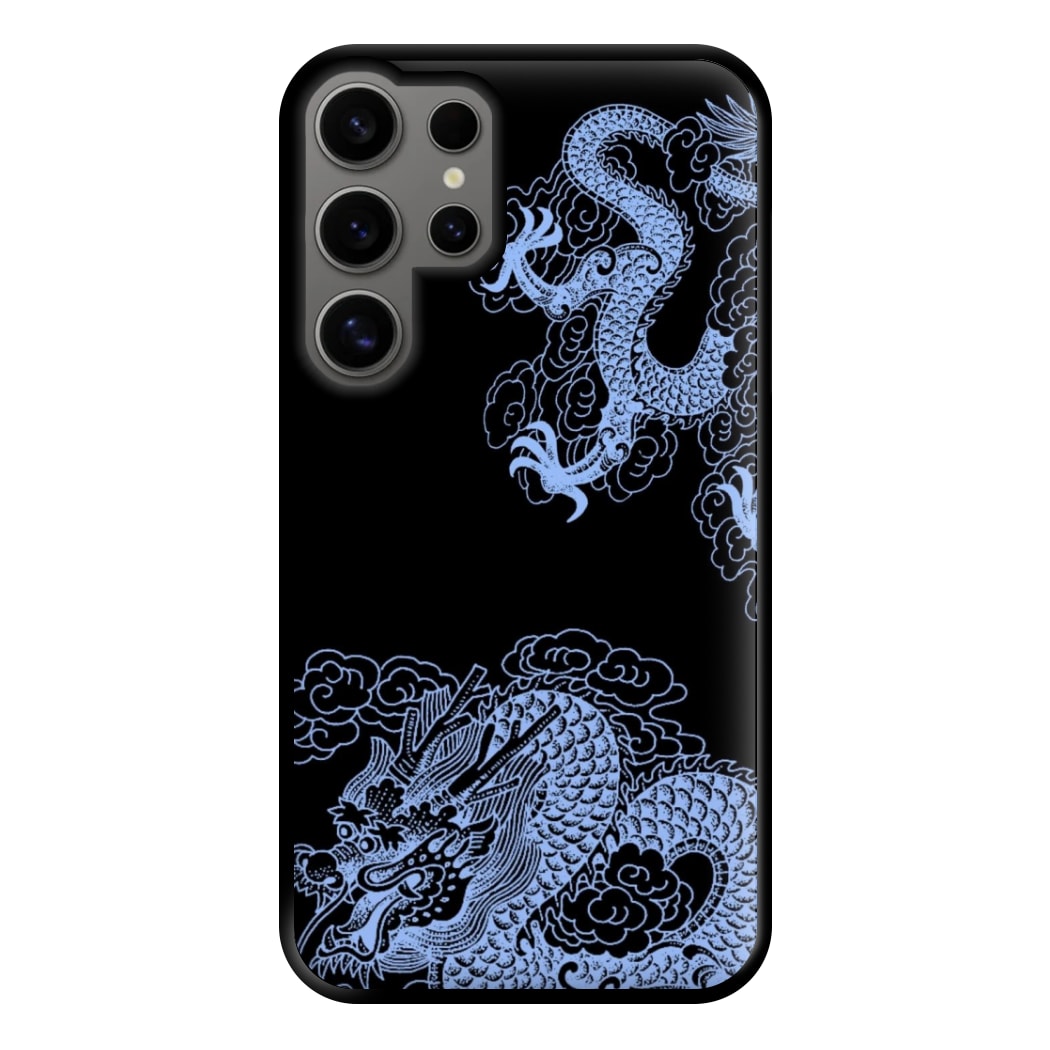 Dark Blue Dragon Phone Case for Galaxy S24 Ultra