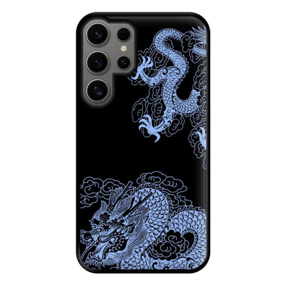 Dark Blue Dragon Phone Case for Galaxy S24 Ultra