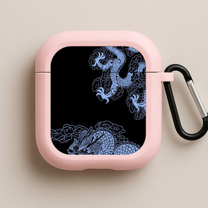 Dark Blue Dragon Pink AirPods Case