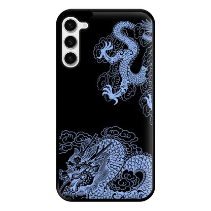 Dark Blue Dragon Phone Case for Galaxy S23 Plus