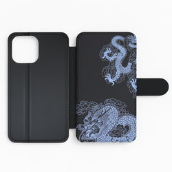 Dark Blue Dragon Flip Phone Case