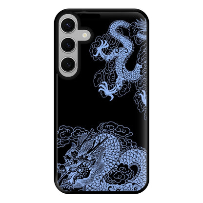 Dark Blue Dragon Phone Case for Galaxy S24FE