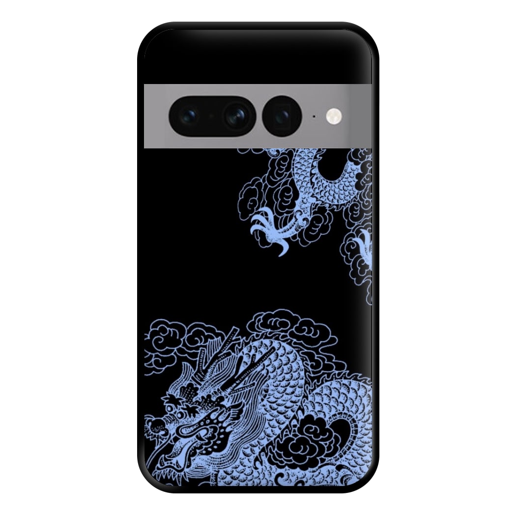 Dark Blue Dragon Phone Case for Google Pixel 7 Pro