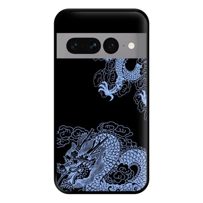 Dark Blue Dragon Phone Case for Google Pixel 7 Pro