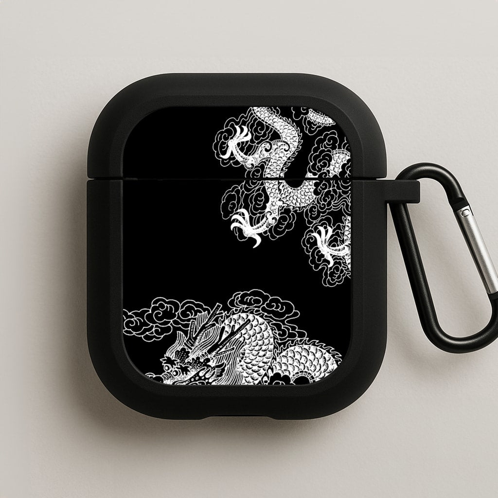 White Dragon AirPods Case