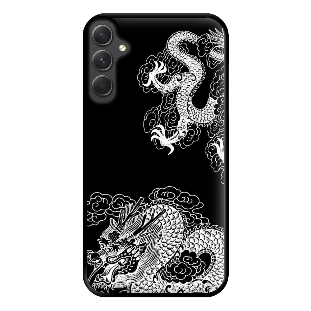 White Dragon Phone Case for Galaxy A34