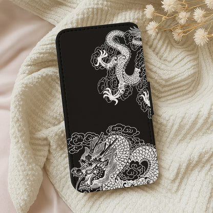 White Dragon Wallet Phone Case