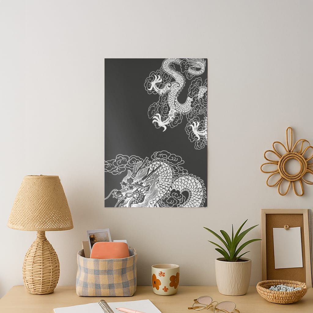 White Dragon Art Print