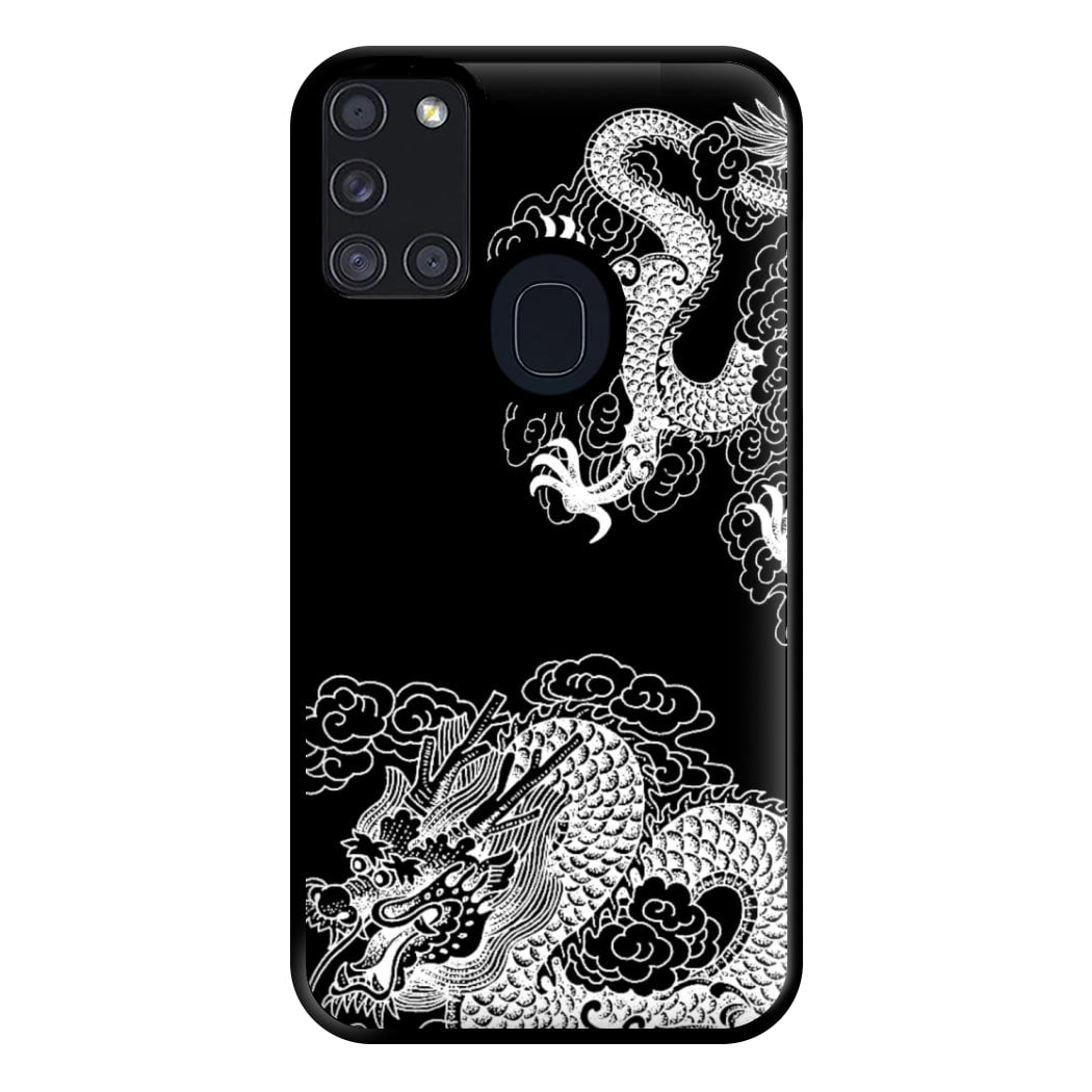 White Dragon Phone Case for Galaxy A21s