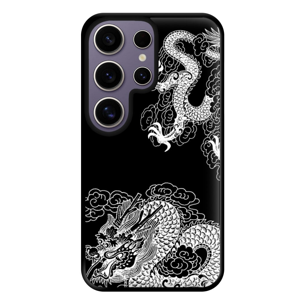 White Dragon Phone Case for Galaxy S25 Ultra