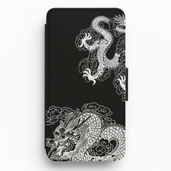 White Dragon Flip / Wallet Phone Case
