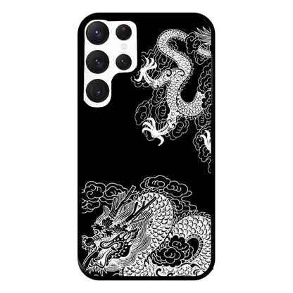 White Dragon Phone Case for Galaxy S22 Ultra