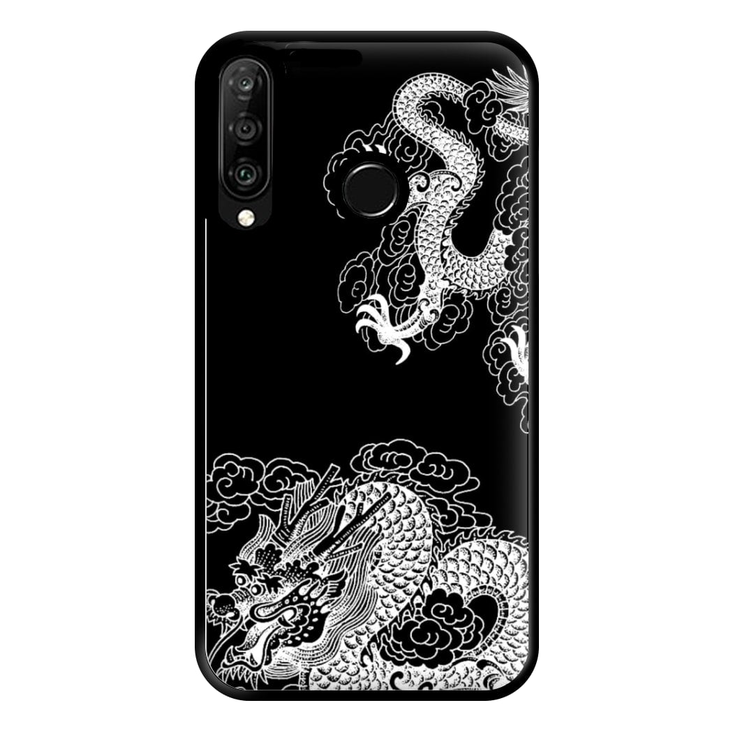 White Dragon Phone Case for Huawei P30 Lite