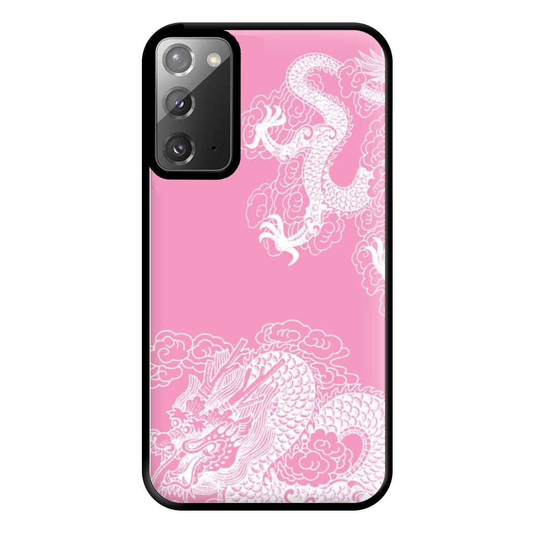 Pink Background Dragon Phone Case for Galaxy Note 20 Ultra