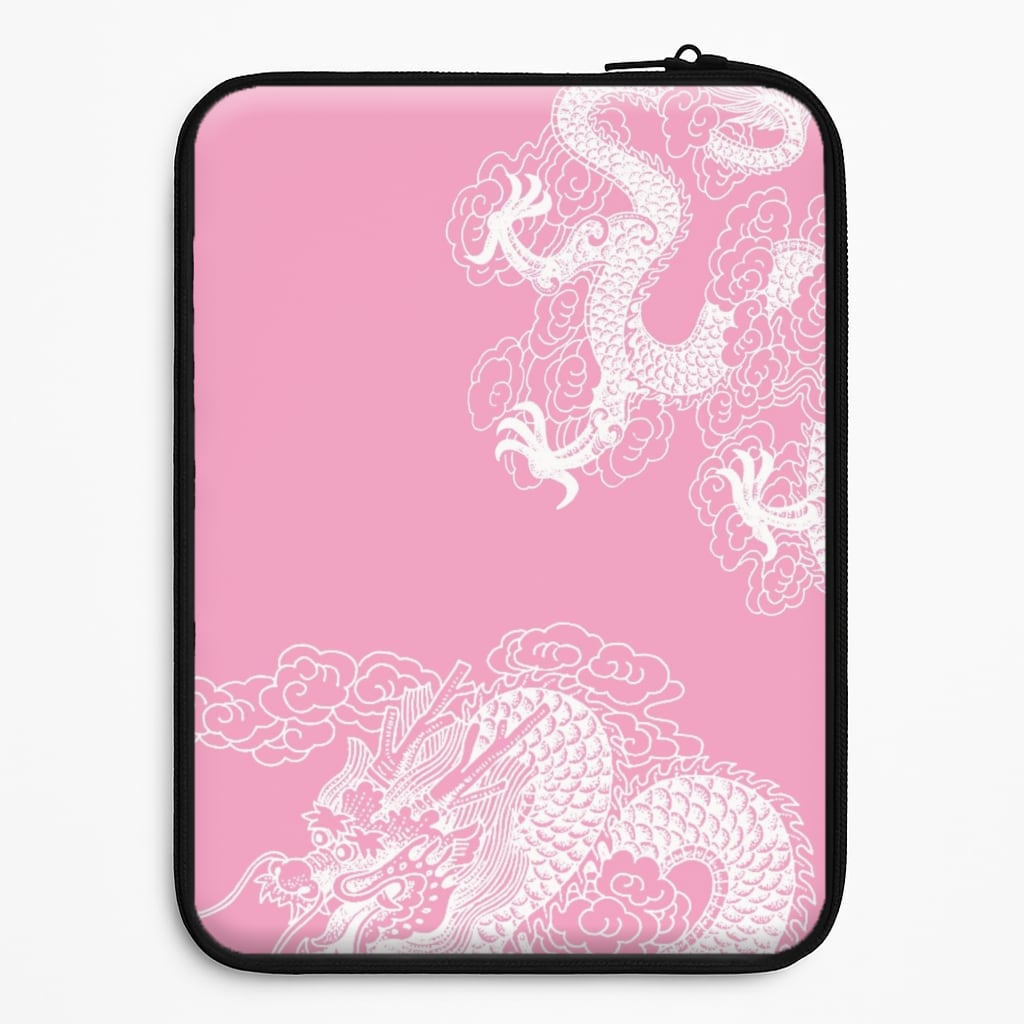 Pink Background Dragon Laptop Sleeve
