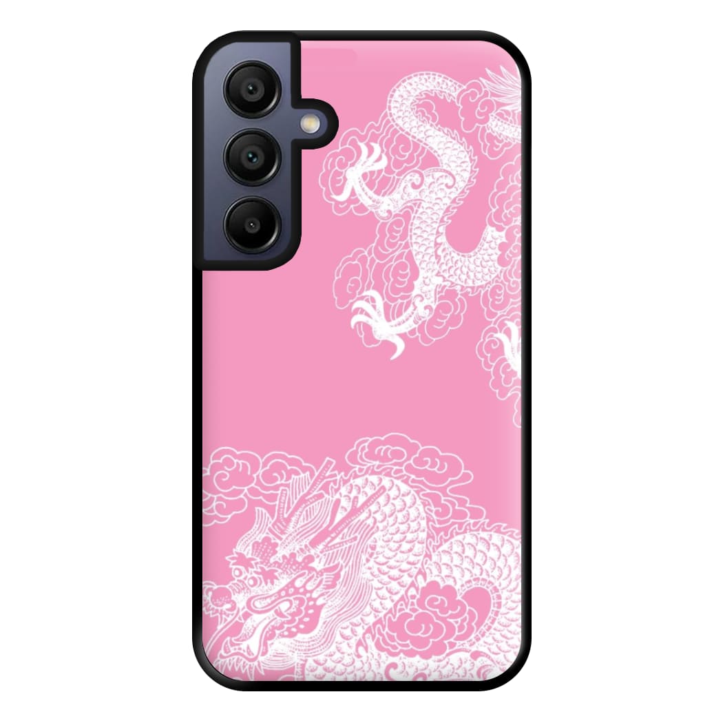 Pink Background Dragon Phone Case for Galaxy A15